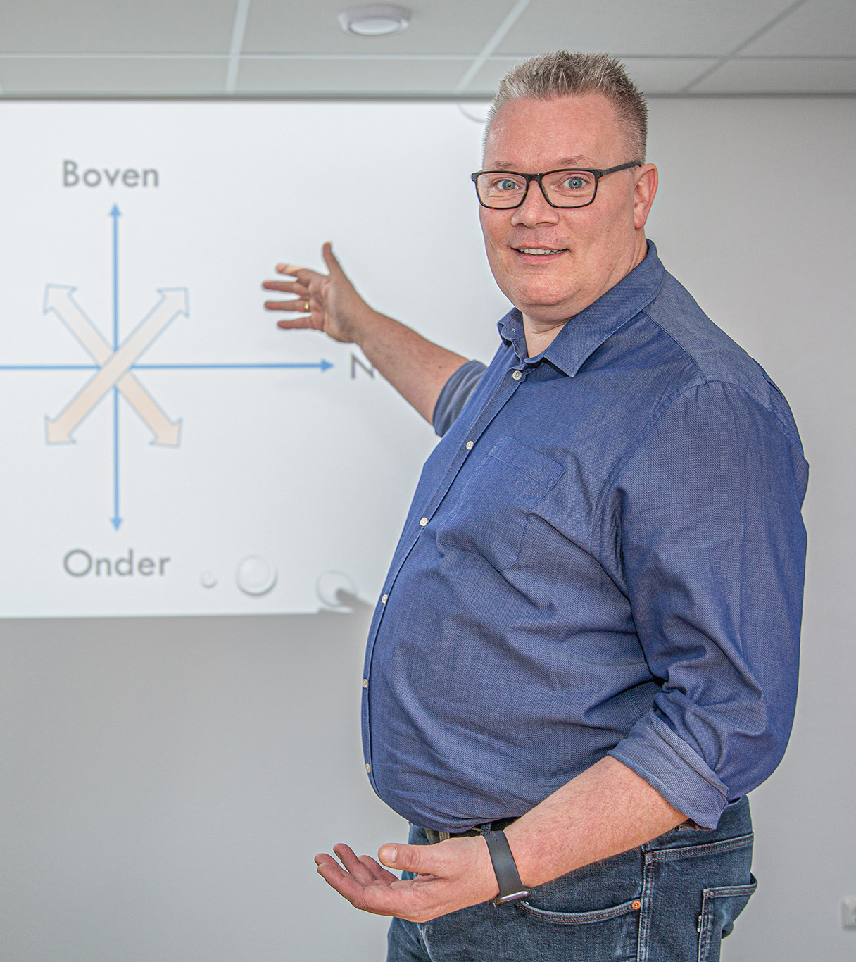 Michel Penninga tijdens een training